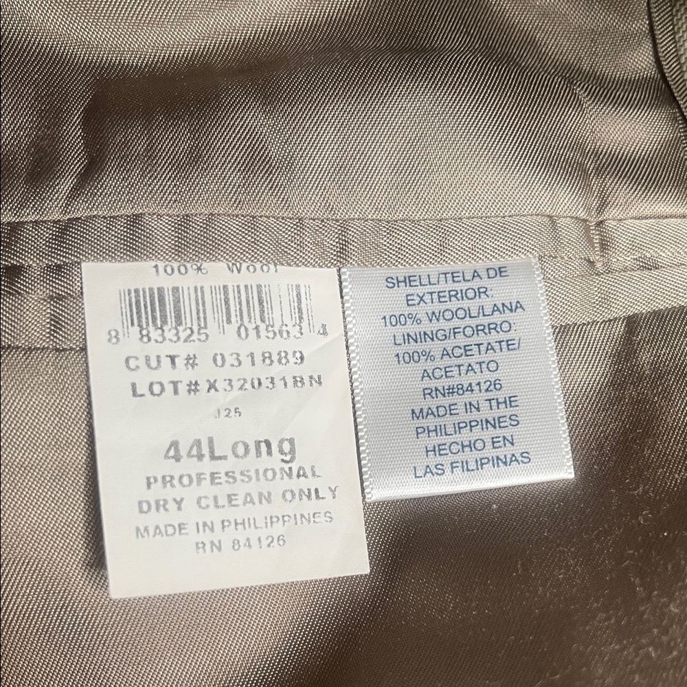 Stafford Light Creme/Gray Sport Coat with Blue Accents - Picture 6 of 8
